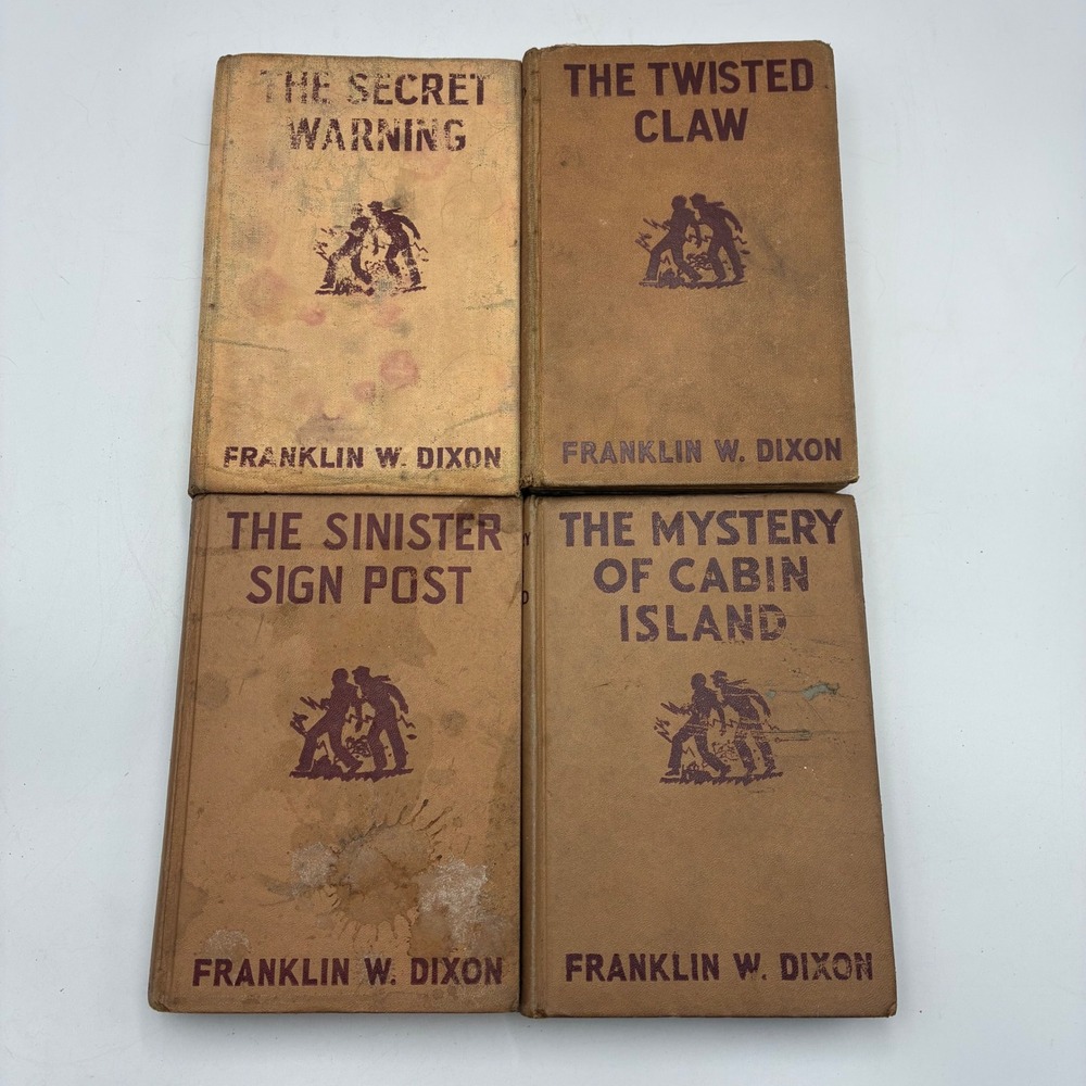Vintage Hardy Boys Books Lot of 4 Grosset & Dunlap Franklin W Dixon Hardcover